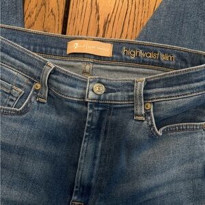 7 for mankind high waist skinny jeans women size 27